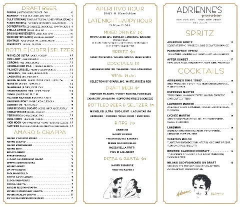 Adrienne’s Pizzabar, drink