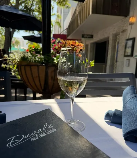 It&rsquo;s &ldquo;wine on the patio&rdquo; weather! Enjoy $6 glasses of house wine every day from 3-6pm on our patio! Call to reserve 941-312-4001 🍷