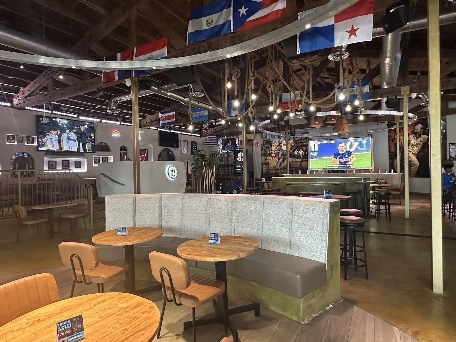 Inside Calle 8 Sports Bar