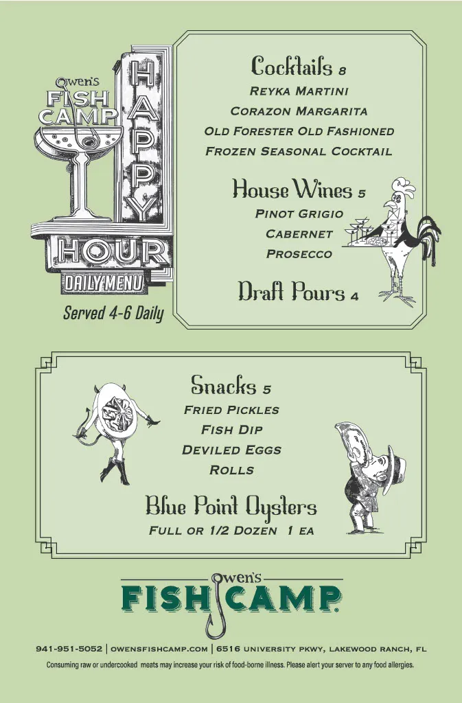 OFC LWR Happy Hour Menu