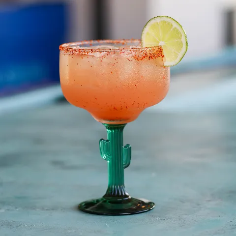 Anna Maria Oyster Bar margaritas with lime and summer flavors