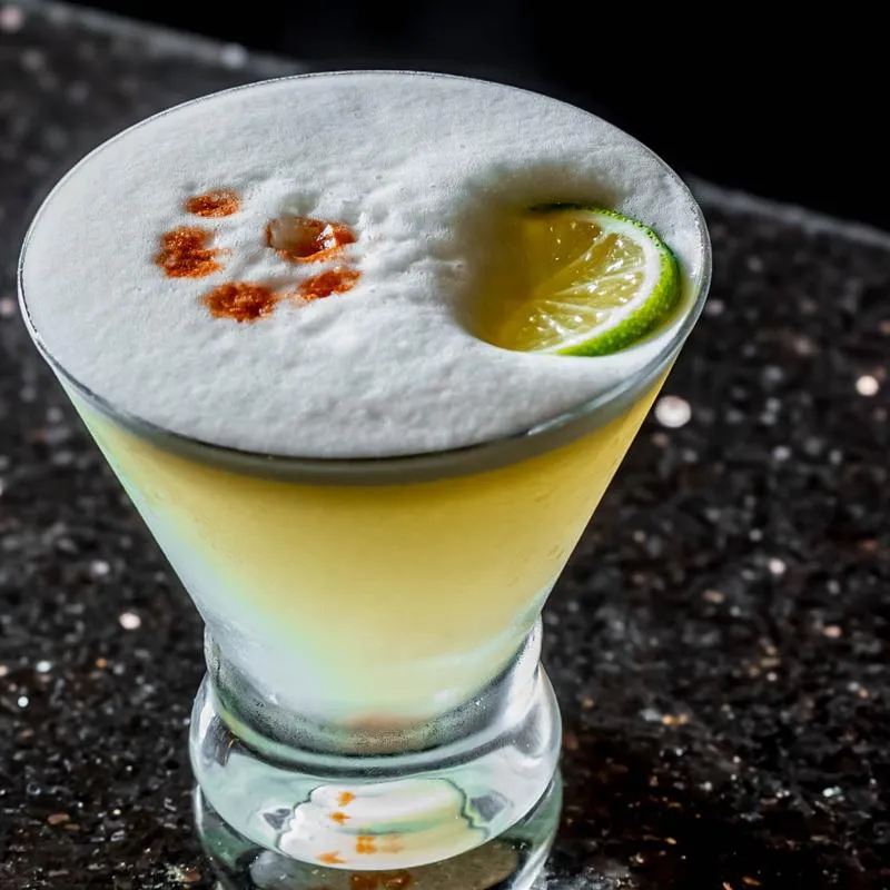 Pisco Sour cocktail.