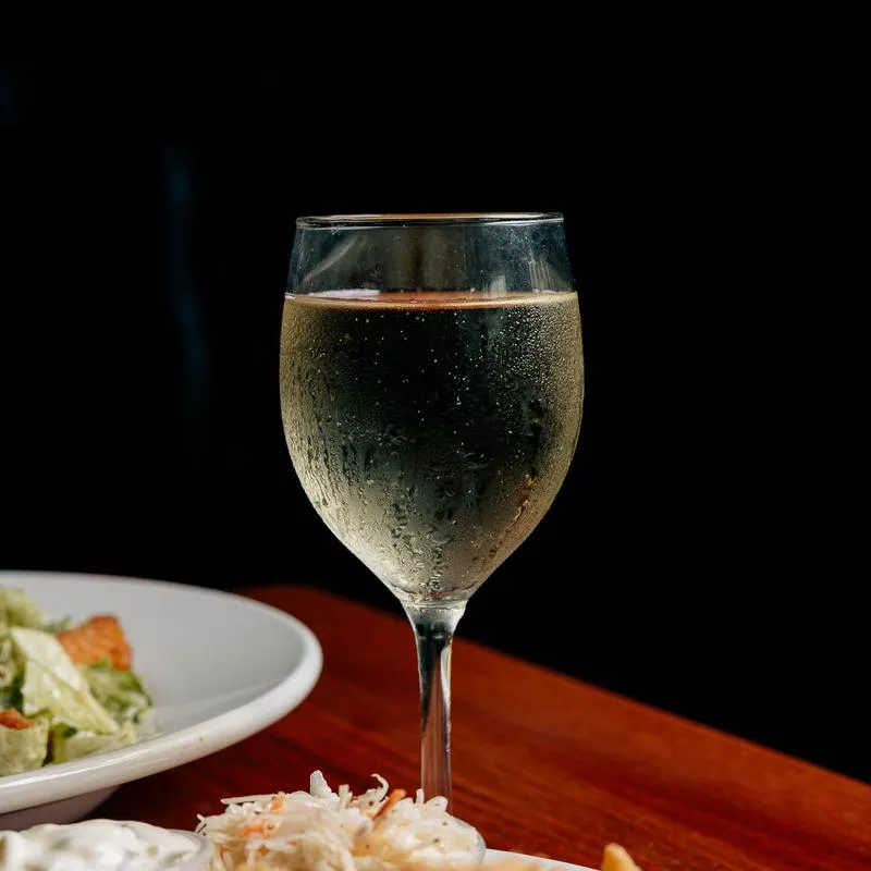 White wine in the glass