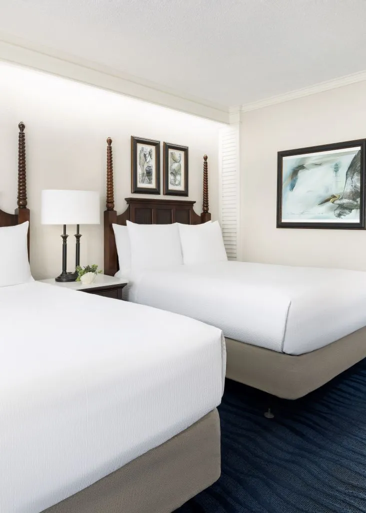 A Hotel Room With Two Beds