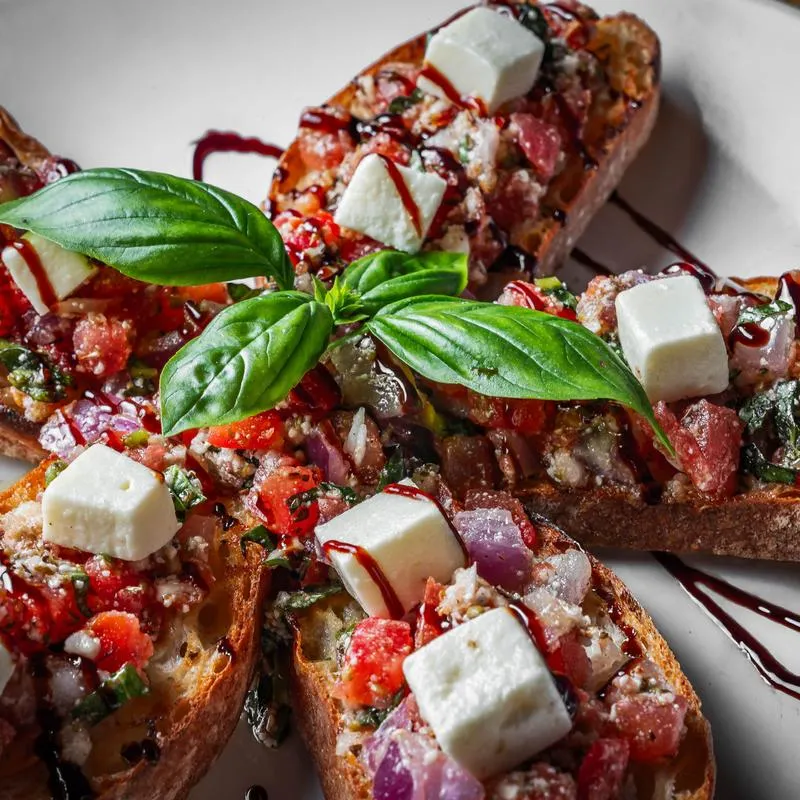 Bruschetta appetizers.