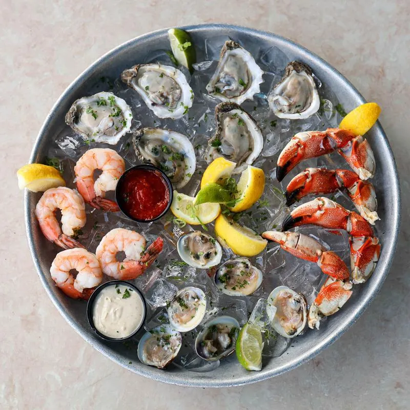 Fresh seafood platter.
