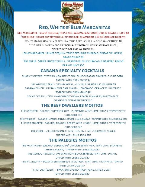 Cabana Shores, drink