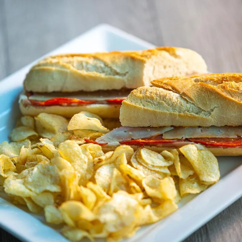 Sandwiches and snacks.